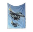 Two Fighting Falcon Designed Bed Blankets & Covers Discount