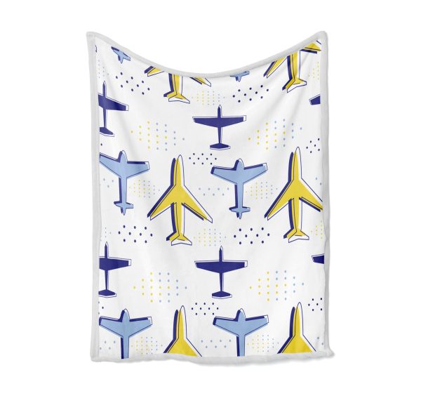 Very Colourful Airplanes Designed Bed Blankets & Covers Online