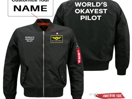 World s Okayest Pilot Designed Pilot Jackets (Customizable) For Sale