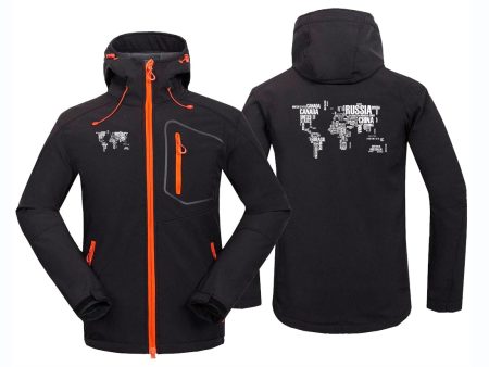 World Map (Text) Polar Style Jackets on Sale