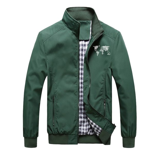 World Map (Text) Designed Stylish Jackets Fashion