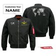 World Map (Text) Designed Pilot Jackets (Customizable) Online Sale