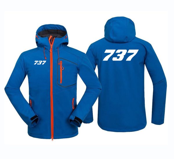 737 Flat Text Polar Style Jackets Fashion