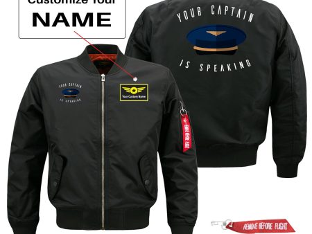 Your Captain Is Speaking Designed Pilot Jackets (Customizable) on Sale