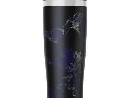 World Map From Space Designed Travel Mugs on Sale