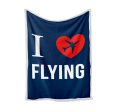 I Love Flying Designed Bed Blankets & Covers Hot on Sale