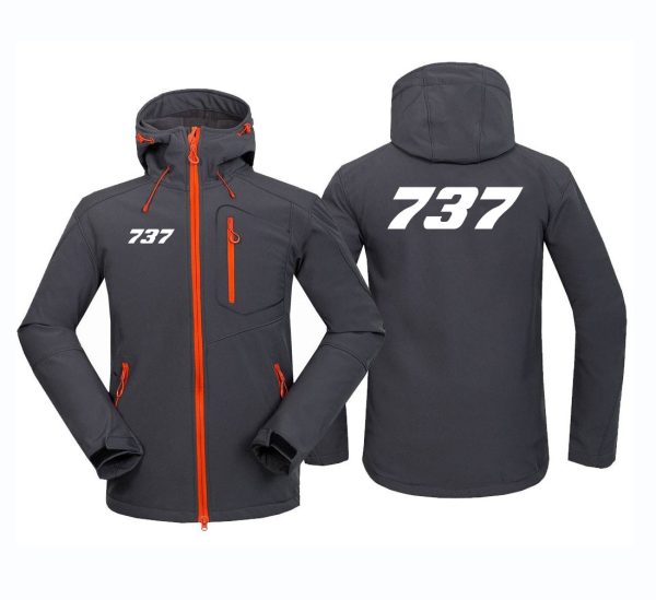 737 Flat Text Polar Style Jackets Fashion