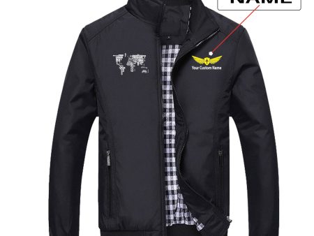 World Map (Text) Designed Stylish Jackets Fashion