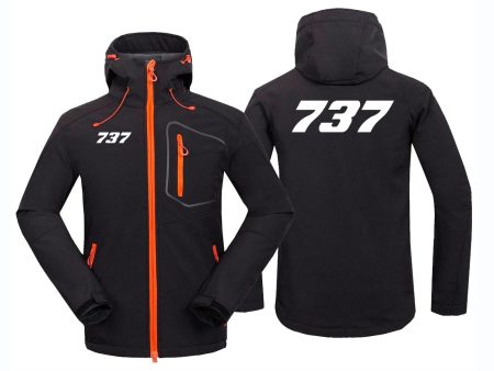 737 Flat Text Polar Style Jackets Fashion