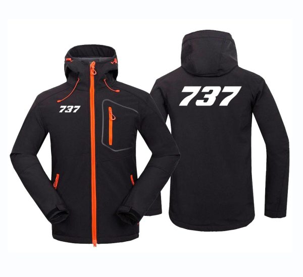 737 Flat Text Polar Style Jackets Fashion