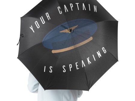 Your Captain is Speaking Designed Umbrella Online Hot Sale