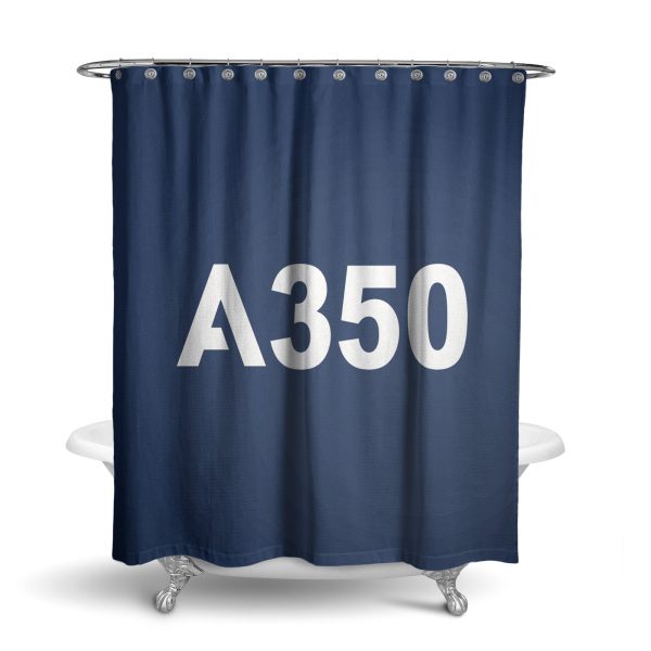 A350 Flat Text Designed Shower Curtains on Sale