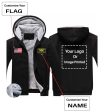 Your Custom Name & Flag + Logo Printed Zipped Sweatshirts Hot on Sale