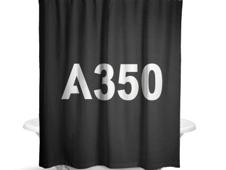 A350 Flat Text Designed Shower Curtains on Sale