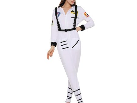 WHITE Space NASA & Astranout Jumpsuit for WOMEN (Halloween) For Sale