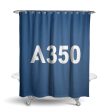 A350 Flat Text Designed Shower Curtains on Sale