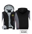 Your Custom Name (Special Badge) Designed Zipped Sweatshirts Cheap