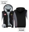 Your Custom Name & Flag (Badge 3) Designed Zipped Sweatshirts Cheap