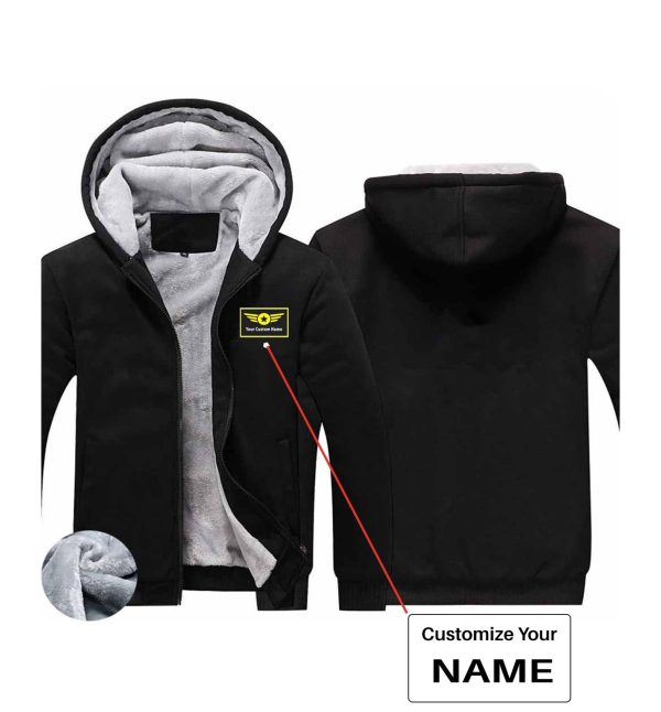 Your Custom Name (Special Badge) Designed Zipped Sweatshirts Cheap