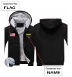 Your Custom Name & Flag (Badge 2) Designed Zipped Sweatshirts Online