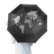 World Map (Text) Designed Umbrella For Cheap