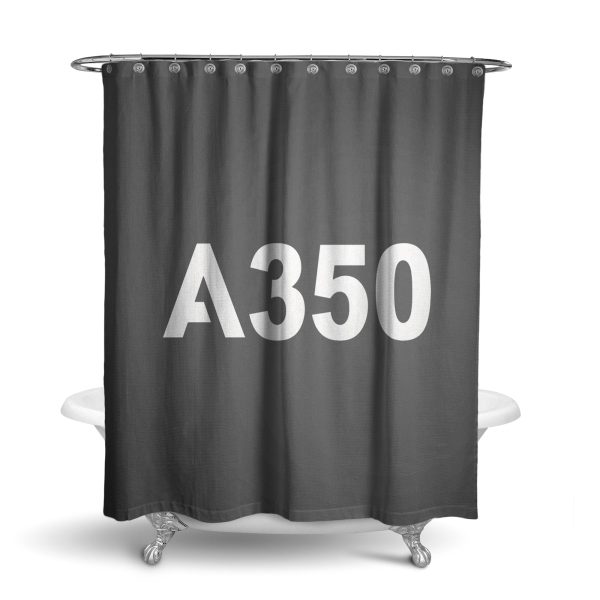 A350 Flat Text Designed Shower Curtains on Sale