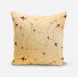 Vintage Travelling with Aircraft Designed Pillowsc For Discount