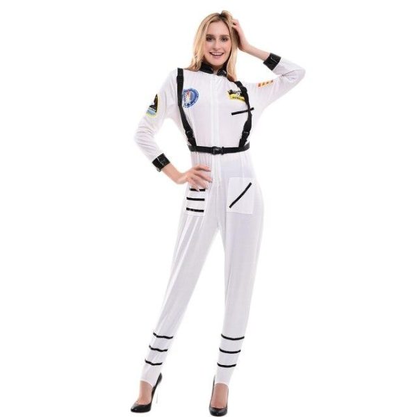 WHITE Space NASA & Astranout Jumpsuit for WOMEN (Halloween) For Sale