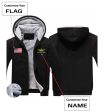 Your Custom Name & Flag (Badge 3) Designed Zipped Sweatshirts Cheap