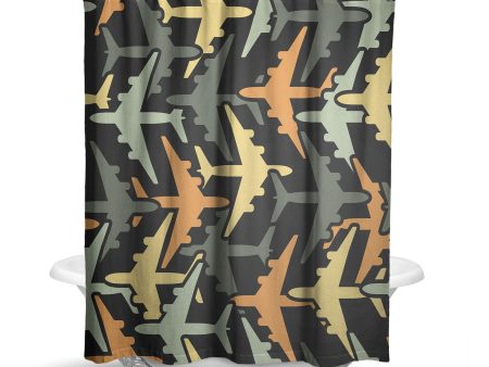 Volume 2 Super Colourful Airplanes Designed Shower Curtains Sale