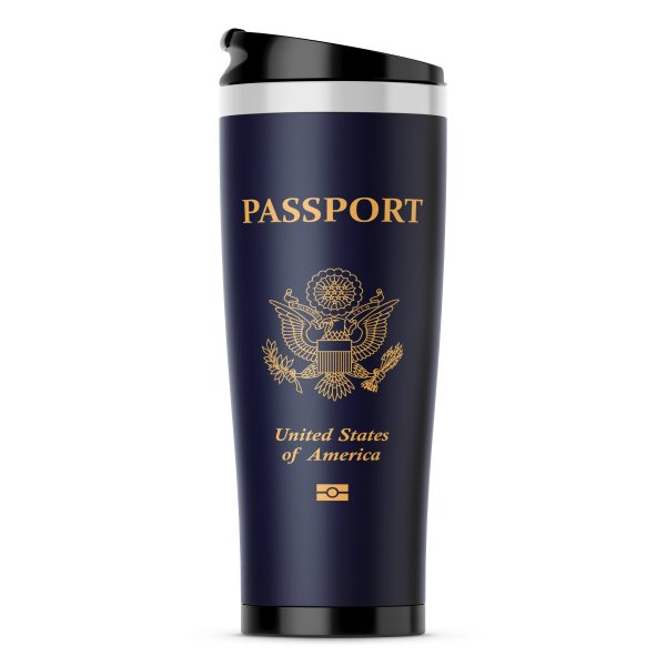 USA Passport Designed Travel Mugs Discount